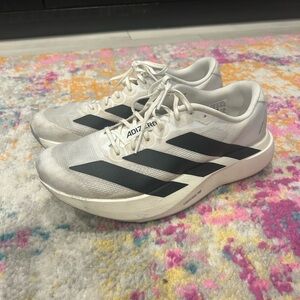 Adidas Adizero EVO SL White and Black Athletic Shoes